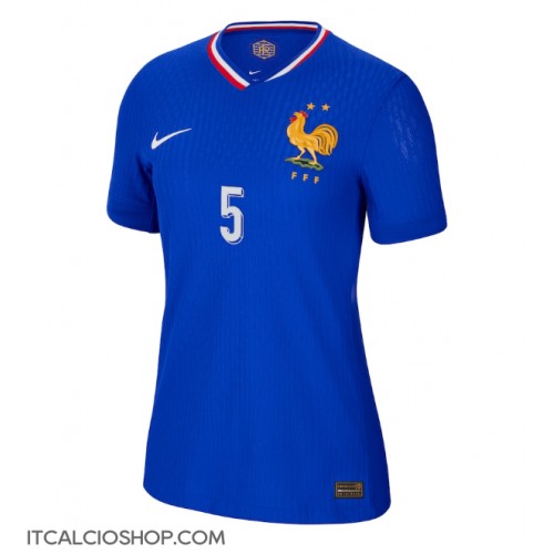 Francia Jules Kounde #5 Prima Maglia Femmina Europei 2024 Manica Corta